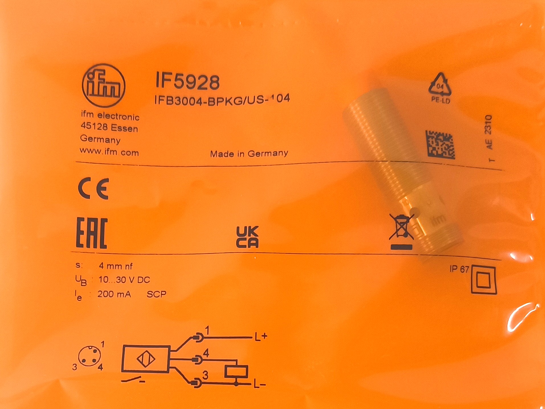Zero position sensor